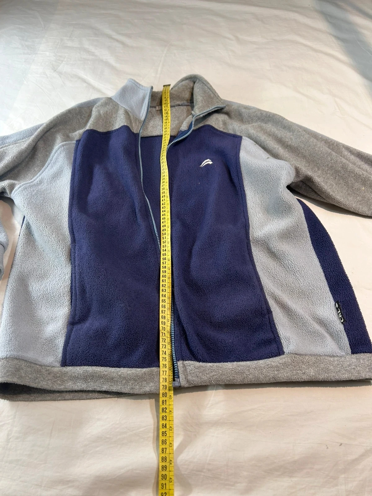 Zipped sweater violet gray fleece jacket size ckl size 3 / m – photo 11